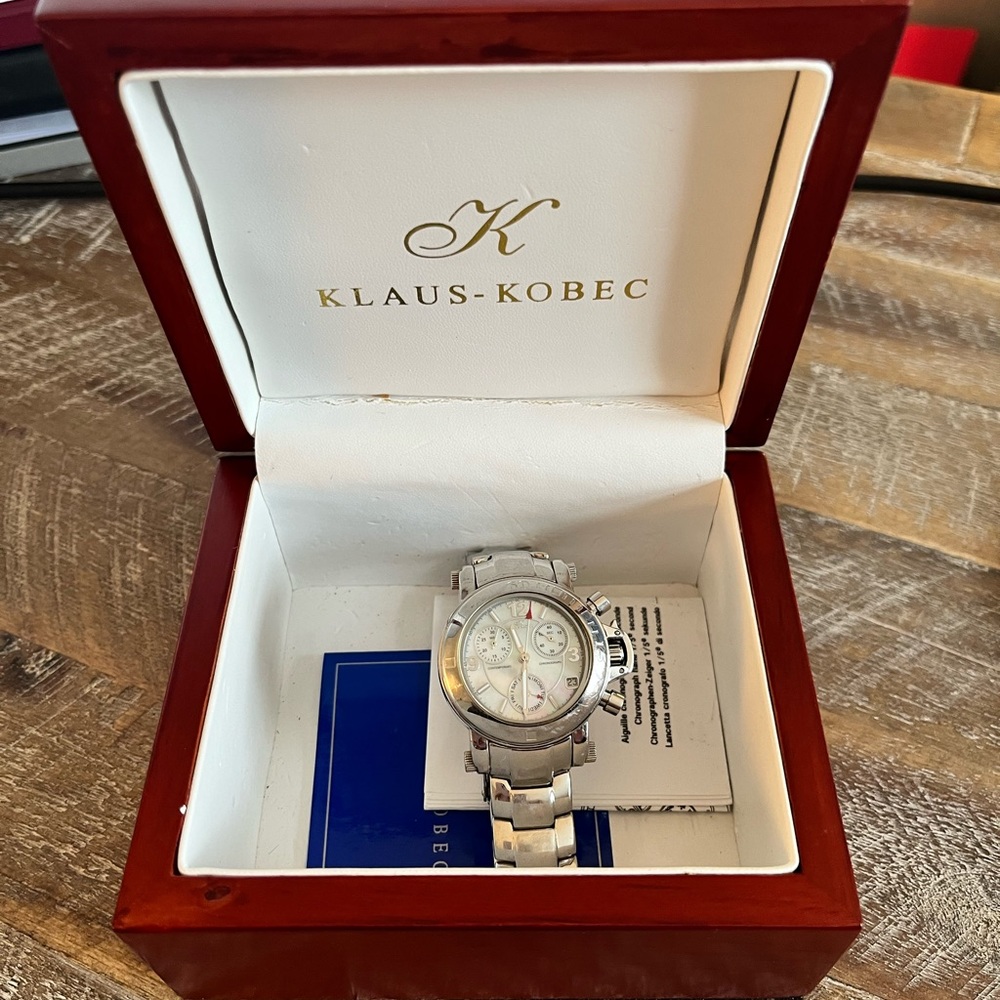 Klaus-Kobec Contemporary Chronograph KKL2008 .24 TCW Diamond Ladies Watch